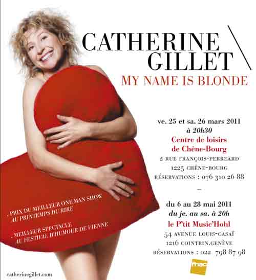 Spectacle de Catherine Gillet : My name is blonde - Affiche 2